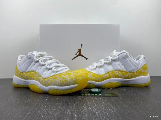 Rep AH7860-107 Snakeskin Air Jordan Low 11 WMNS Yellow 0726